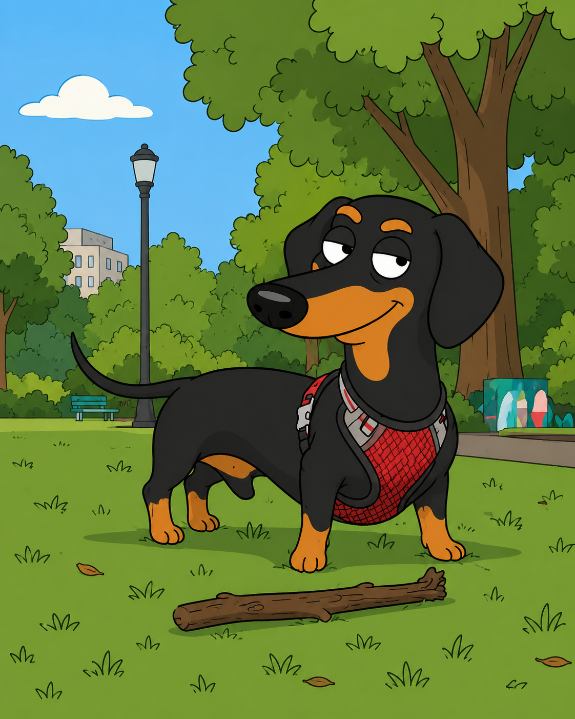 Retrato de mascota estilo caricatura