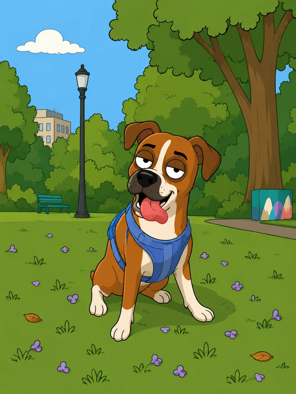 Retrato de mascota estilo caricatura